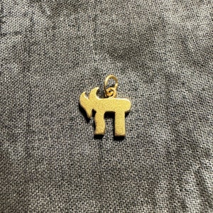 14K Yellow Gold Chai 18 L&#39;Chaim Life Pendant Charm 1.3 Grams