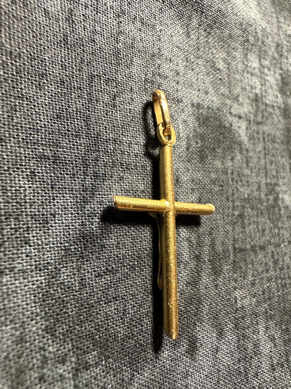 14k Yellow Gold Crucifix Pendant Charm Jesus Reli… - image 5
