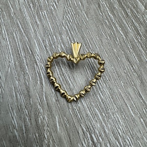 14k Yellow Gold Heart Pendant Charm 1.2 Grams Made by Michael Anthony