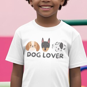 Dog Lover Kids Shirt with 3 Dogs | Toddler Dog T-Shirt | Cute Puppy Graphic Tee | Dog Themed Shirt for Kids | Gift for Dog Loving Kids