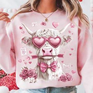 Highland Kuh Valentine Png, Valentine Highland Kuh, Valentine Coquette Png, trending png, Valentine Herz Png, Liebe Png, Sublimation Designs