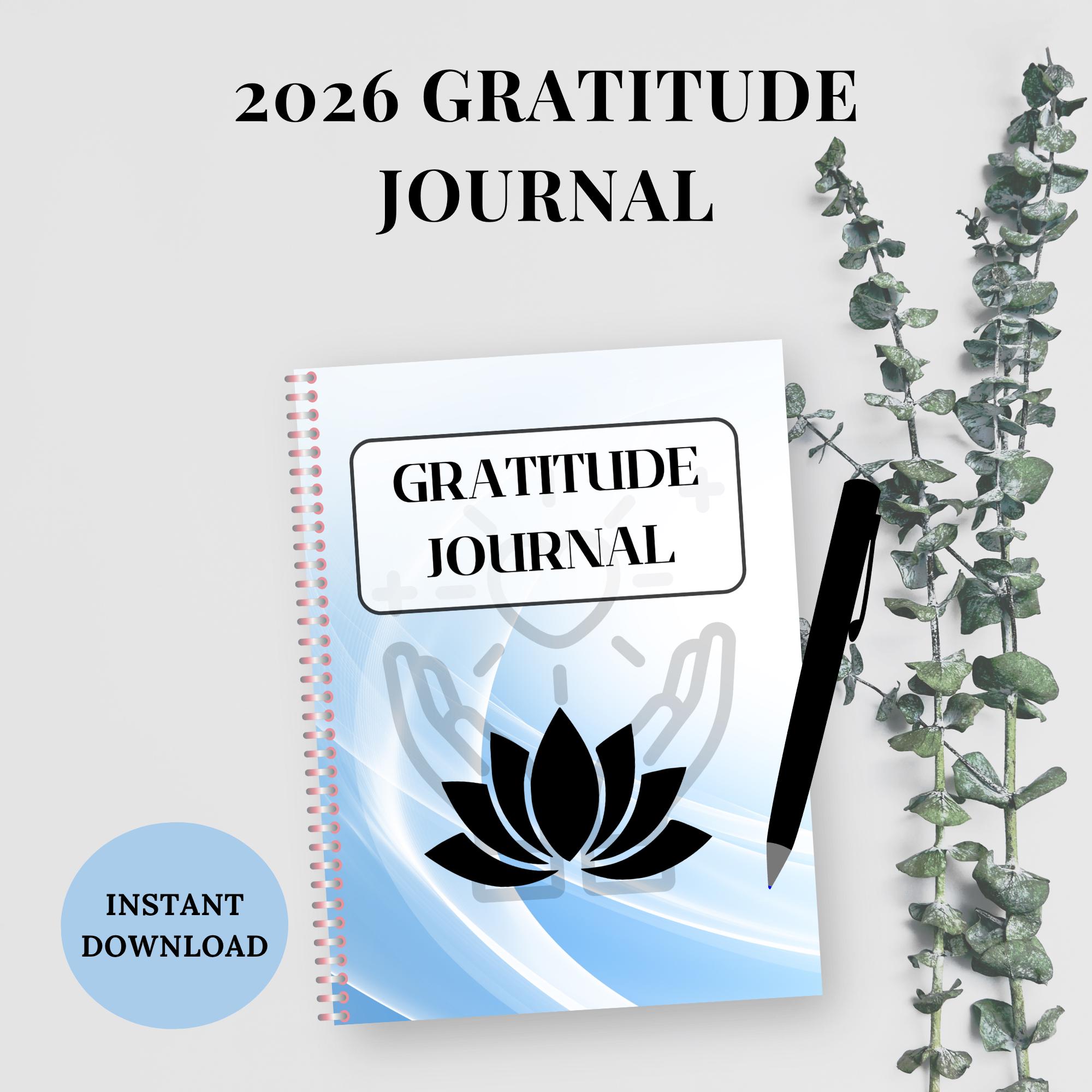 2026 Gratitude Journal Printable PDF Daily Mindfulness Planner Self ...