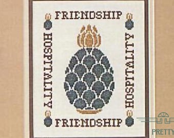 Pineapple Cross Stitch Pattern: Vintage Hospitality Design (PDF)