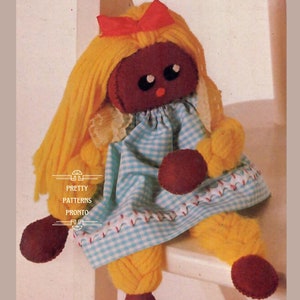 Heirloom Rag Doll Sewing Pattern PDF – Soft Toy Fabric Scrap Project – Handmade Gift for Baby Shower, New Parents, or Nursery Decor