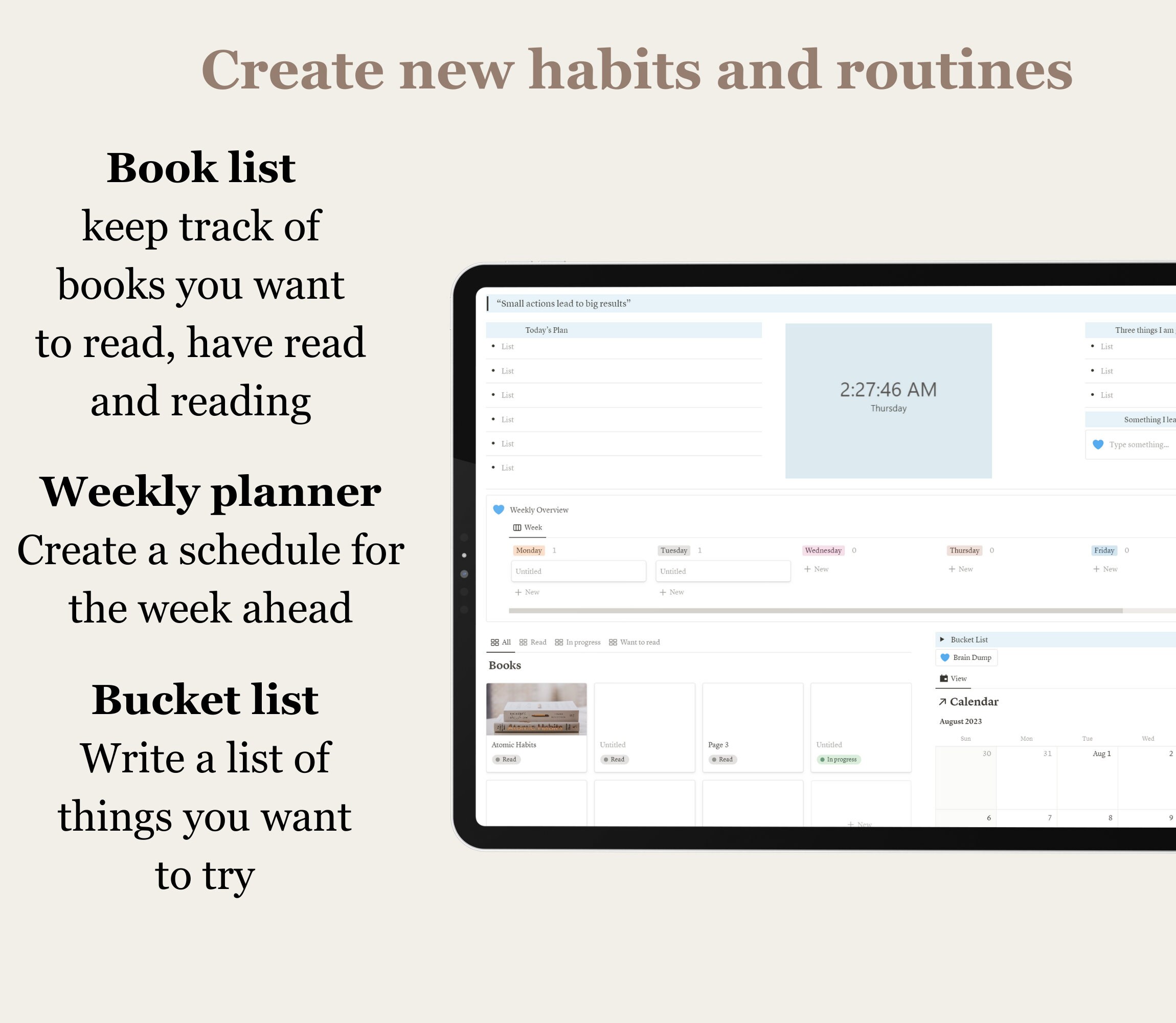 Notion Template Habit Tracker All in One Template Notion 2023 Digital ...