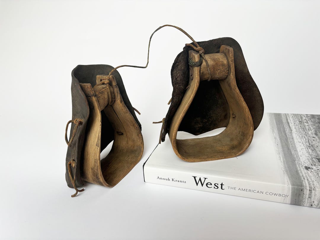 thumbnail image 2 of Pair Of Western Bell Stirrups - Wood With Stainless Steel Cover, Great For Trail Riding & Roping 2 of 11