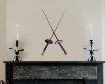 Antique French Fencing Foils Swords - Set of 2
