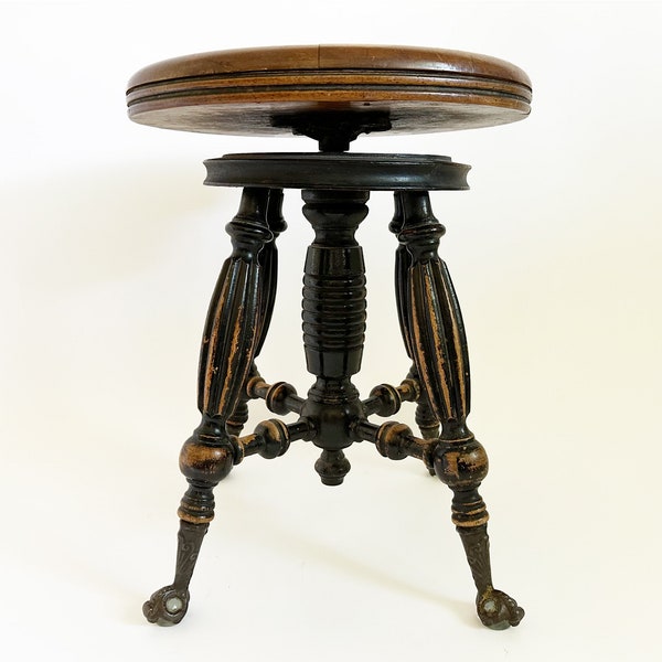 Antique Piano Stool - Etsy