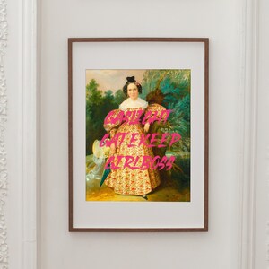 Retrato vintage alterado, arte de pared imprimible, decoración moderna, arte antiguo famoso, descarga digital