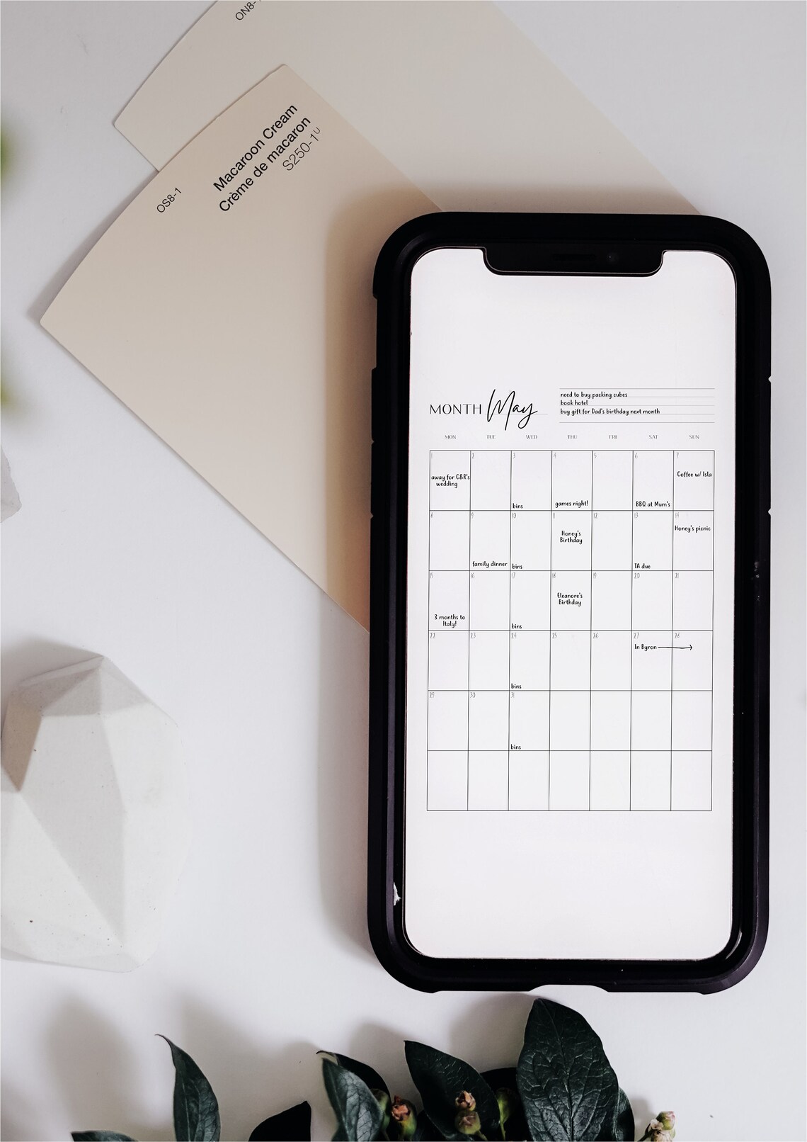 Printable Blank Monthly Calendar Portrait Monthly Calendar PDF & PNG ...
