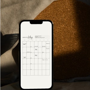 Printable Blank Monthly Calendar Portrait Monthly Calendar PDF & PNG ...