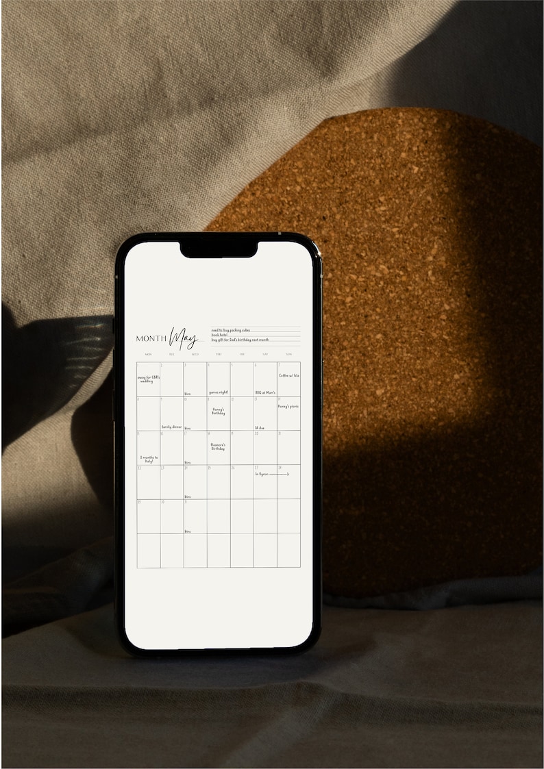 Printable Blank Monthly Calendar Portrait Monthly Calendar - Etsy