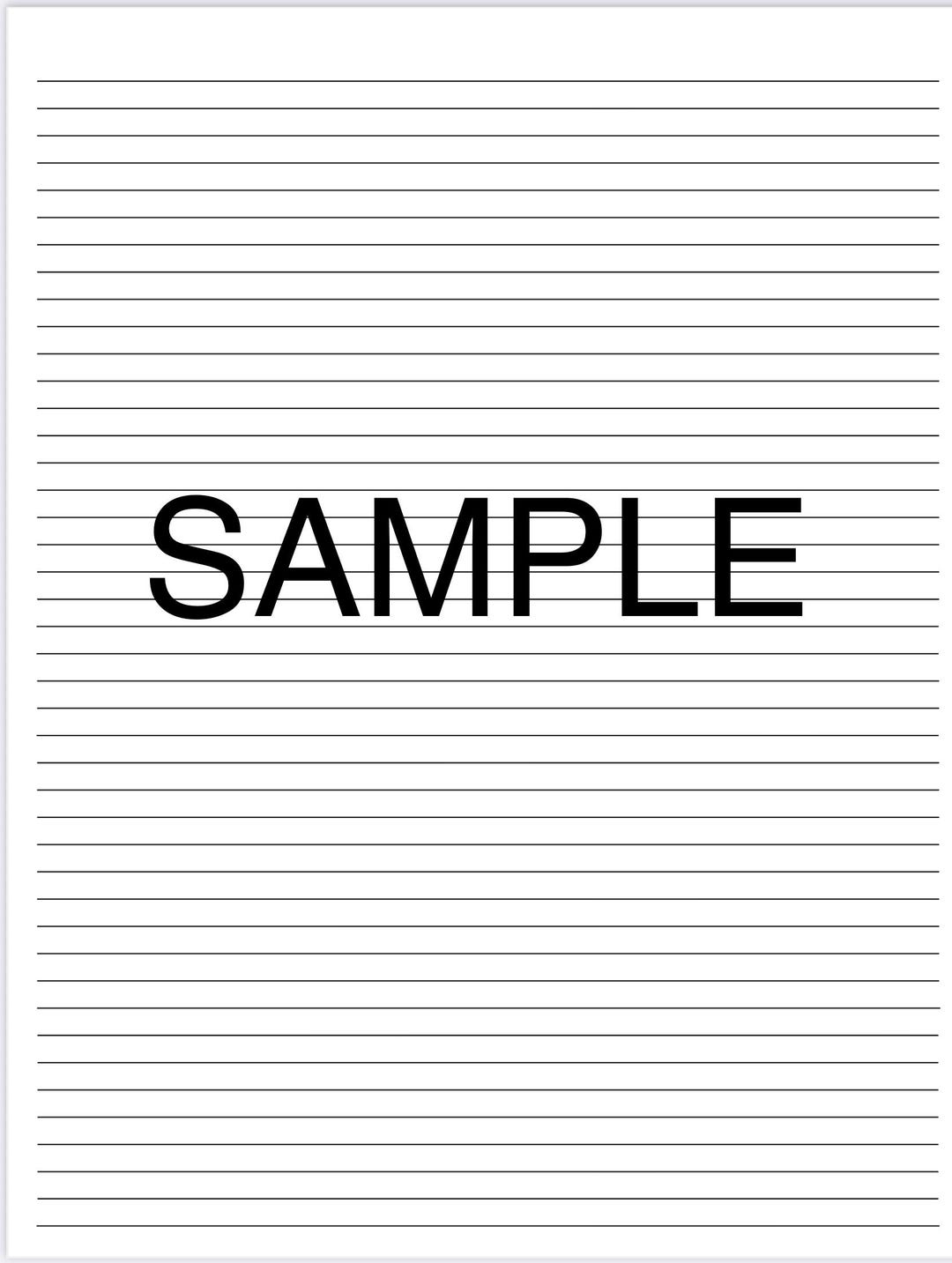 Ruled Paper Template (black) - Etsy