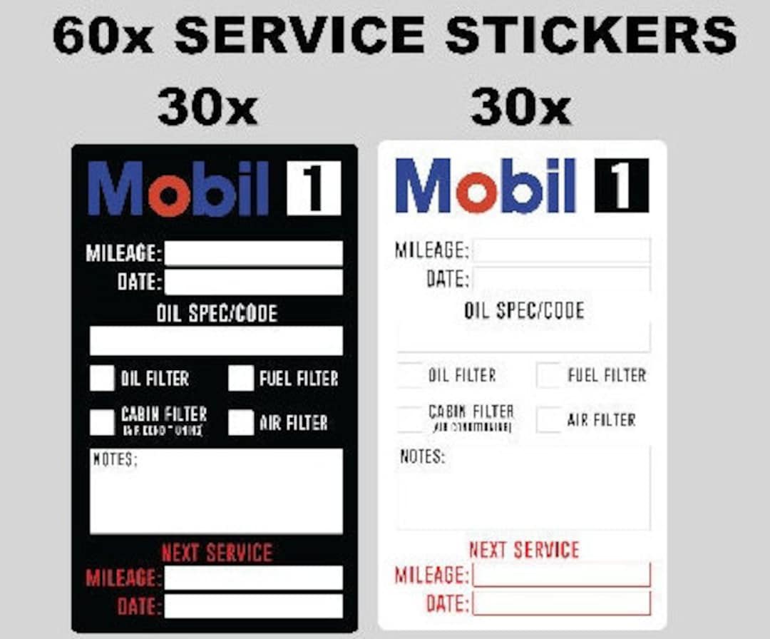 60 x MOTUL Oil Change Service Reminder Stickers for Cars Trucks Vans -  Vinyl