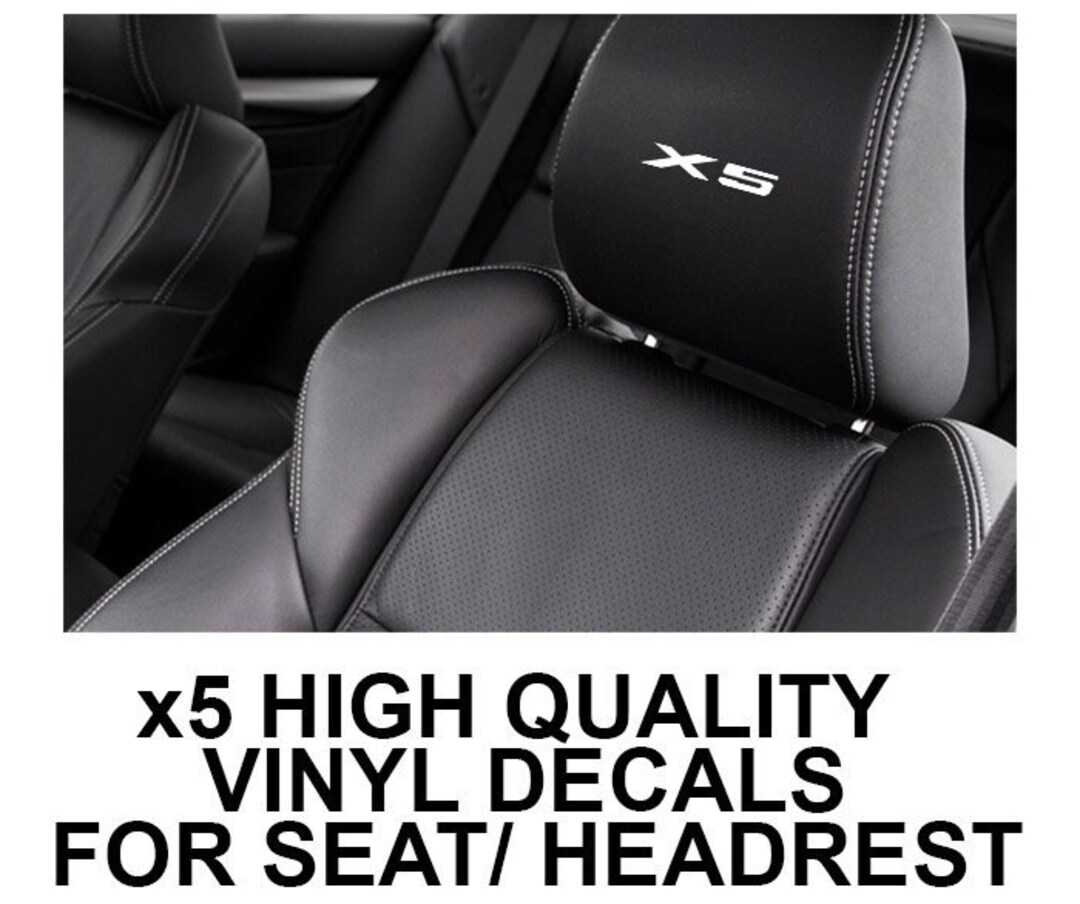 Buy 5x BMW X5 Car Headrest Stickers Vinyl Decals Tuning Car Online in
