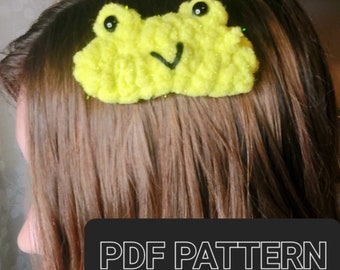 Frog Hair Clip Crochet Pattern (DIGITAL PDF ONLY) Fast and Easy, Beginner Friendly