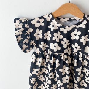 Ruffle Dress & T-shirt PDF pattern | top sewing pattern | baby and kids pattern available in 10 sizes | T-shirt with frill sleeve