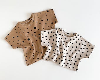 Boxy t-shirt pdf pattern | Oversize tee | CROPPED and REGULAR length | top sewing pattern | baby and kids pattern available in 10 sizes