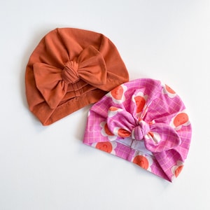 Babytulband - PDF-patroon met 5 stijlen | naaimuts voor baby's en kinderen met strik | Beanie met knoop | Pdf-patroon voor kinderen | Naaipatroon tulband