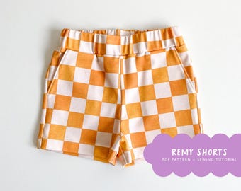 Remy shorts PDF pattern | shorts with pockets | Sewing tutorial | sewing pattern | 1 year - 10 years | comfy shorts