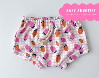 Baby Shorties PDF pattern | baby bummies sewing pattern | Diaper Cover | KIDS sewing pattern - 10 sizes | bloomers pdf pattern