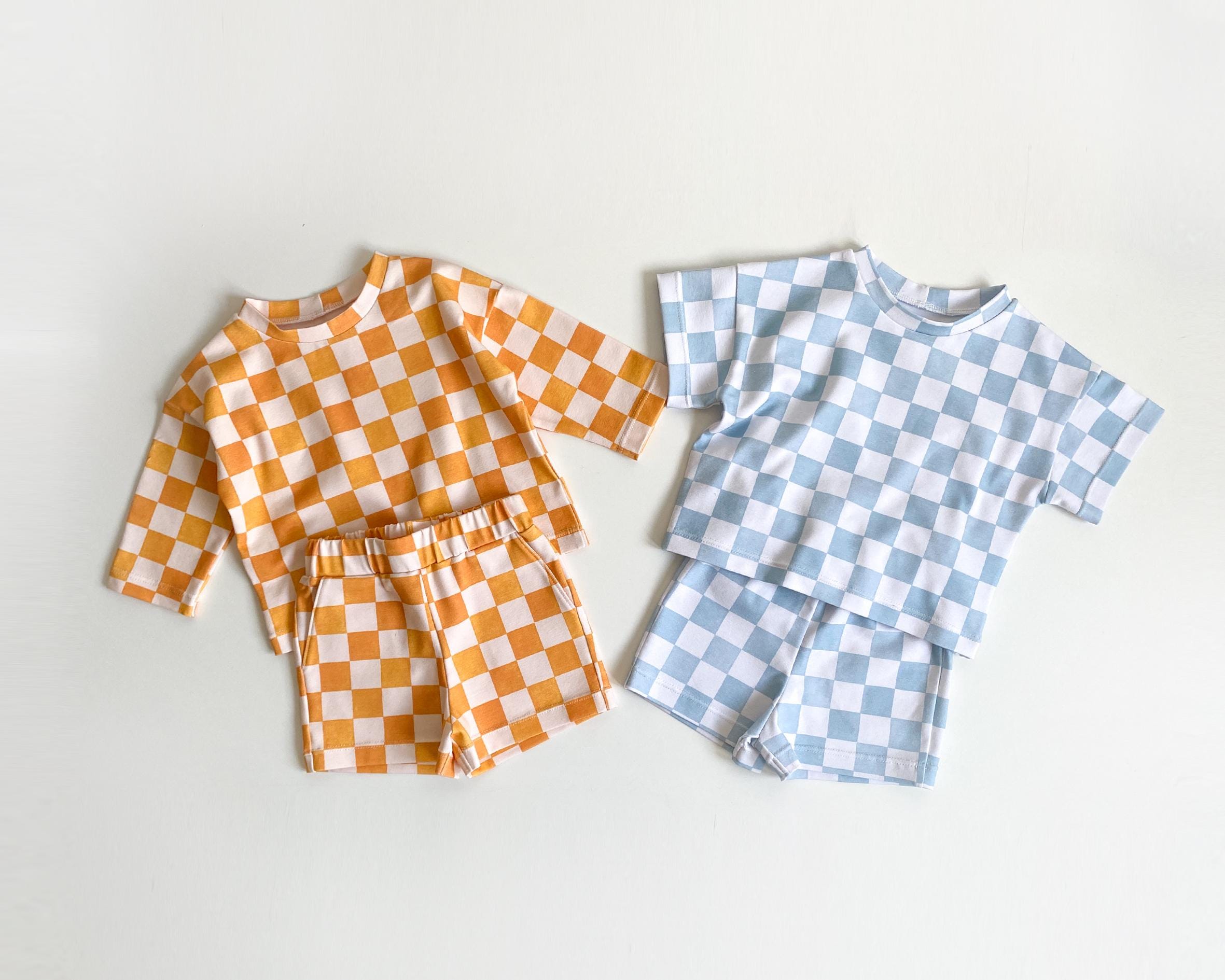 T-shirt + shorts PDF pattern | kids sewing SET - 1 year - 10 years | Drop shoulder t-shirt and shorts with pockets sewing pattern
