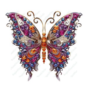 Mariposa brillante: archivo PNG vívido ideal para camisetas, tazas, sublimación, POD, tarjetas y el archivo PNG más vendido para todos sus proyectos