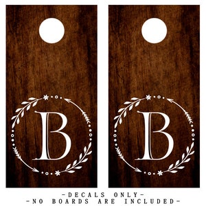 PERSONALIZED Wedding Monogram Cornhole Boards Decals | Stickers Set