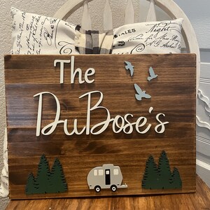 Personalized Engraved Camper Sign