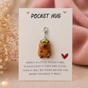 Capybara Schlüsselanhänger süß kawaii Geschenk Freundin Mama cute animal keychain small gift idea bag charm best friend gift aesthetic