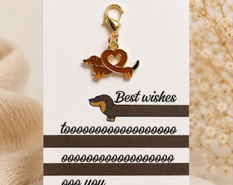 Dachshund keychain with heart | Gift for dachshund lovers | Sweet little token | Dachshund gift | Dog love