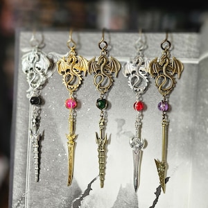 Hook Dragon Bookmark | Sword Bookmark | Wire - Metal Bookmark | Hook Bookmark | Fantasy Bookmark | Gifts for Readers