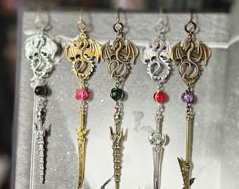 Hook Dragon Bookmark | Sword Bookmark | Wire - Metal Bookmark | Hook Bookmark | Fantasy Bookmark | Gifts for Readers