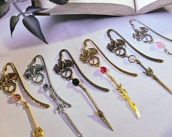 Dragon Hook Bookmark | Sword Bookmark | Metal Bookmark | Hook Bookmark | Fantasy Bookmark | Gifts for Readers