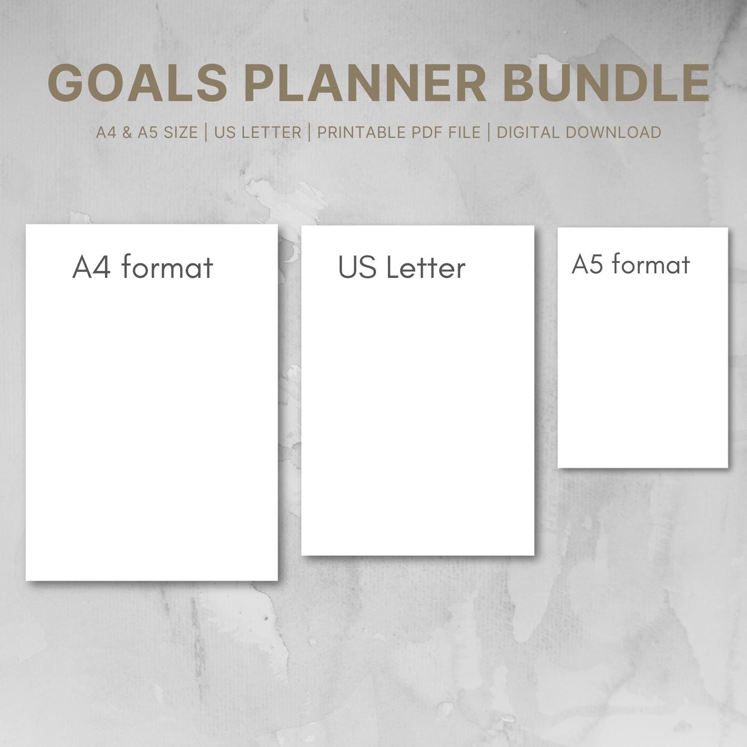 Printable Goals Planner Bundle 2025 | Dreams and Desires, Vision & Goal ...