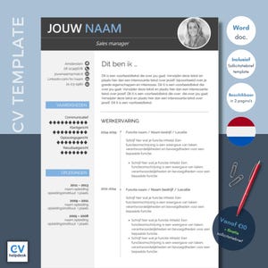 Plantilla de CV “Clásico” - Azul | plantilla de currículum | Carta de motivación | Diseño de Negocios | Marca personal | Plantilla de currículum amigable de Ats | MS Palabra