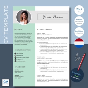 Plantilla CV Fashionista Turquesa | Plantilla de CV | Carta de motivación | Diseño creativo | Marca personal | Plantilla amigable para Ats | MS Palabra