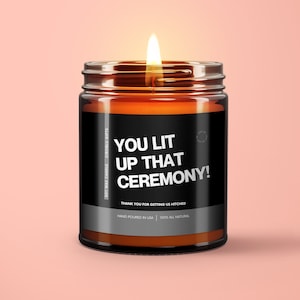 Perfect Officiant Gift Wedding Officiant Funny Thank You Gift Appreciation for Officiator Officiant Soy Wax Candle Officiant Tthank You Gift