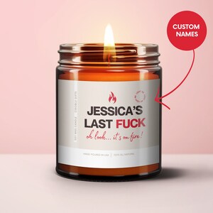 Custom Name Candle, Last F Candle, Funny Candle, Personalized Candle Gift, Funny Gift, Last Nerve Gift, Mom Gift, BFF Gift, Gift for Her
