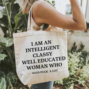 Sarcastic Quote Tote Bag: Funny Mental Health Gift, 100% Cotton