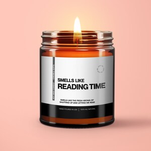 Smells Like Reading Time Candle: Soy Wax Gift for Book Lovers