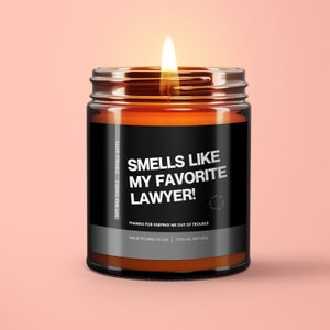 Surprise Lawyer Gift Favorite Lawyer Soy Wax Candle Gift For Lawyer Lawyer Gift Candle Law School Gift Eco Friendly 9oz. Lawyer Candle Gift