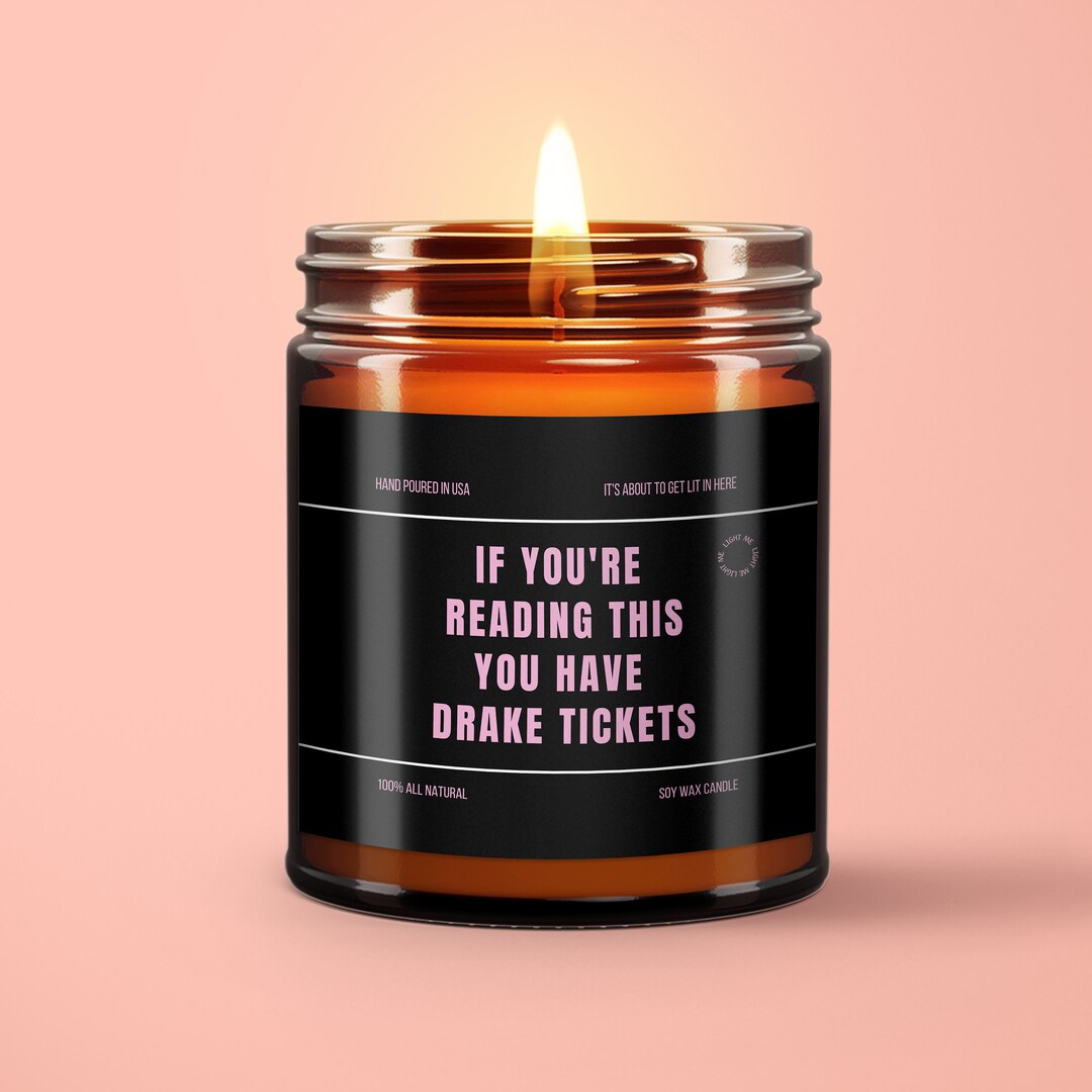 Drake Inspired Music Candle Perfect for Drake Fans and Home Etsy