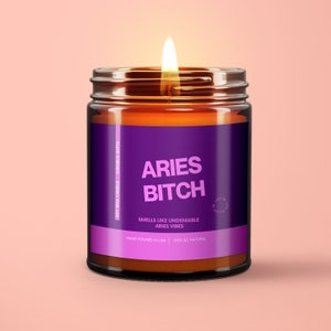 Funny Aries Candle Aries Birthday Gift Aries Star Sign Candle BFF Gg Gift Zodiac Gift Candle Aries Gag Gift Aries Gift Box