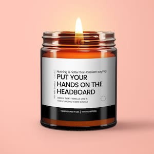 Cassian &#39;Hands on the Headboard&#39; Soy Wax Candle - Acotar Fan Gift