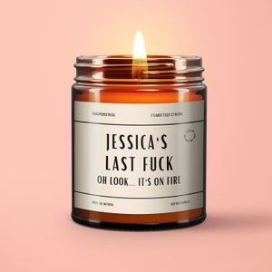 Personalisierte Namenskerze, letzte F-Kerze, lustige Kerze, personalisiertes Kerzengeschenk, lustiges Geschenk, letztes Nerv-Geschenk, Mutter-Geschenk, BFF-Geschenk, Geschenk für Sie