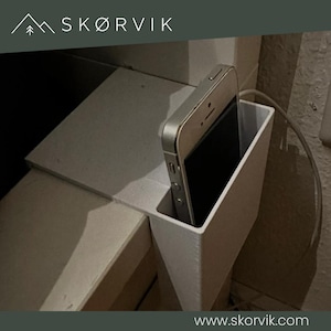 Supporto per telefono compatibile con IKEA® MALM | Supporto laterale per smartphone | Stampato in 3D