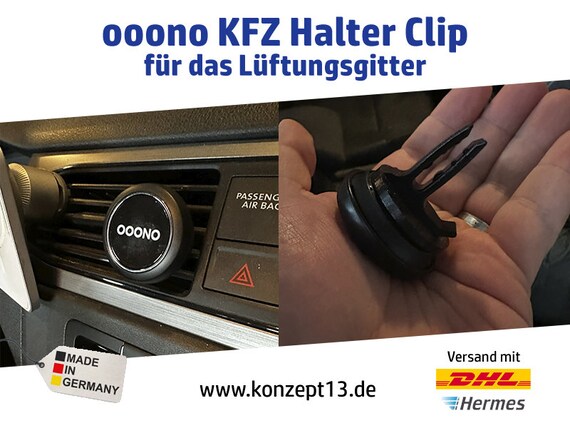 Ooono KFZ Halterung Clip für das Lüftungsgitter / 3D Druck - .de