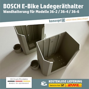 Wandhalterung Bosch E-Bike Ladegeräte / verschiedene Größen / 3D Druck