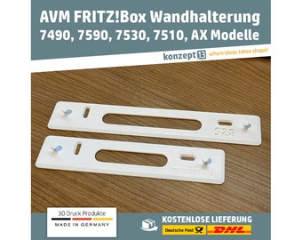 FRITZ!Box wall mount for various models / Fritzbox mounting aid including mounting material